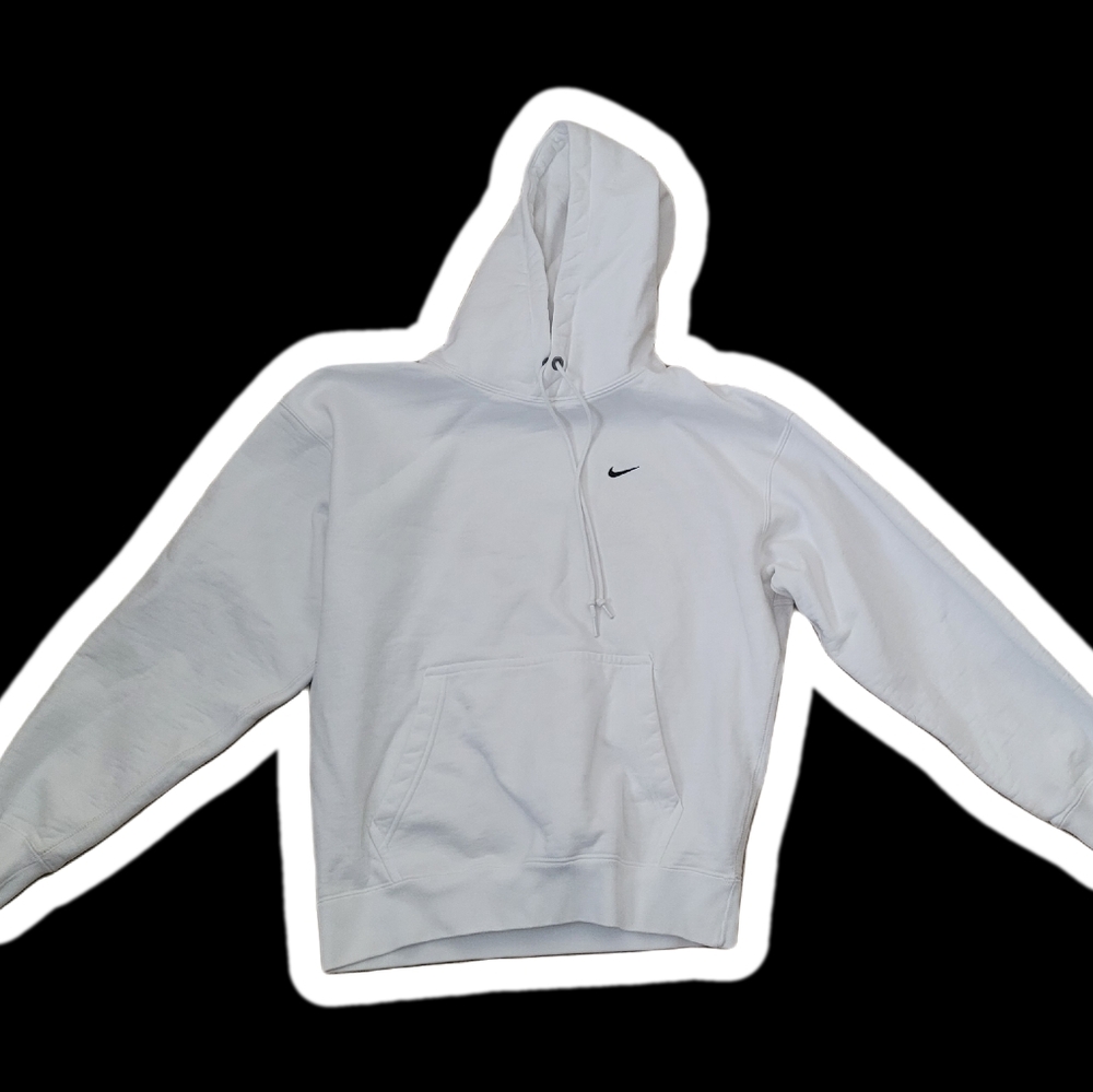 Nike Solo Swoosh Fleece Hoodie White Men's Size Small
